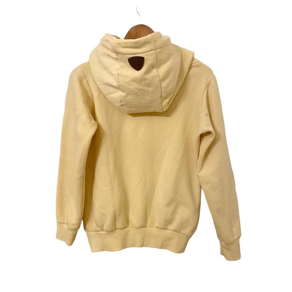 Buttery yellow NAKETANO style hoodie with pockets - Picture 2 of 7